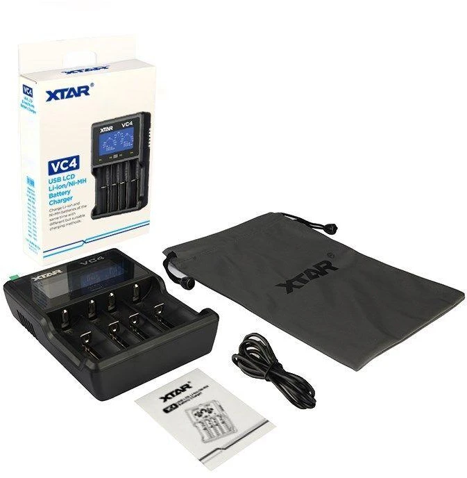 Baterijų įkroviklis XTAR VC4 18650 AA AAA elementam ni-MH li-ion 4 vietų 
