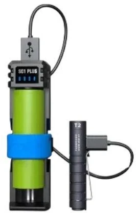 Baterijų Įkroviklis - XTAR SC1 Plus 3A Išmanusis Įkroviklis Li-Ion/Ni-MH Baterijoms USB-C