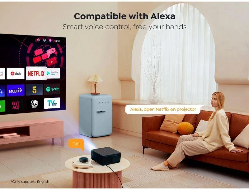 Yaber K2s LCD FullHD 1080p Multimedia Projektorius su JBL kolonėlėmis – juodos spalvos