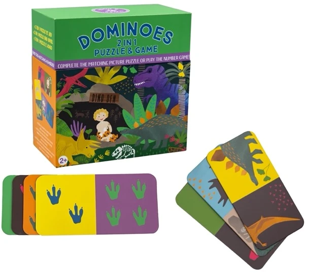 Rock Žaidimas domino-dėlionė 2in1, Dinozaurai