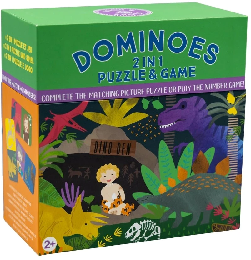 Rock Žaidimas domino-dėlionė 2in1, Dinozaurai
