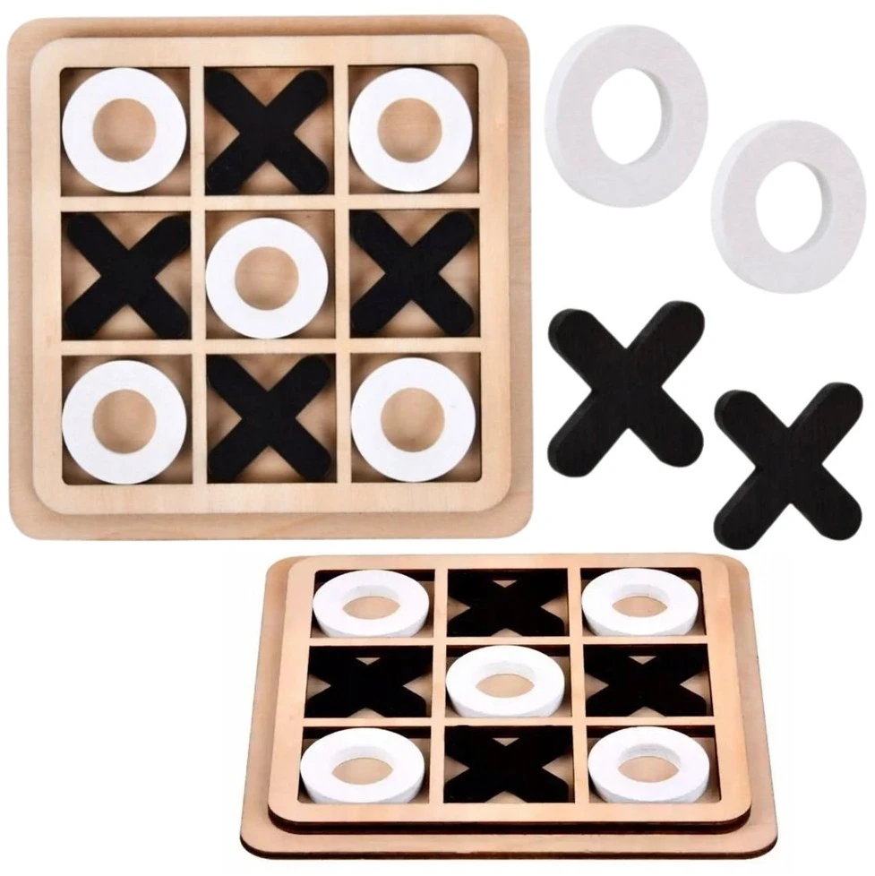 Lean Toys Tic-tac-toe strateginis loginis medinis žaidimas