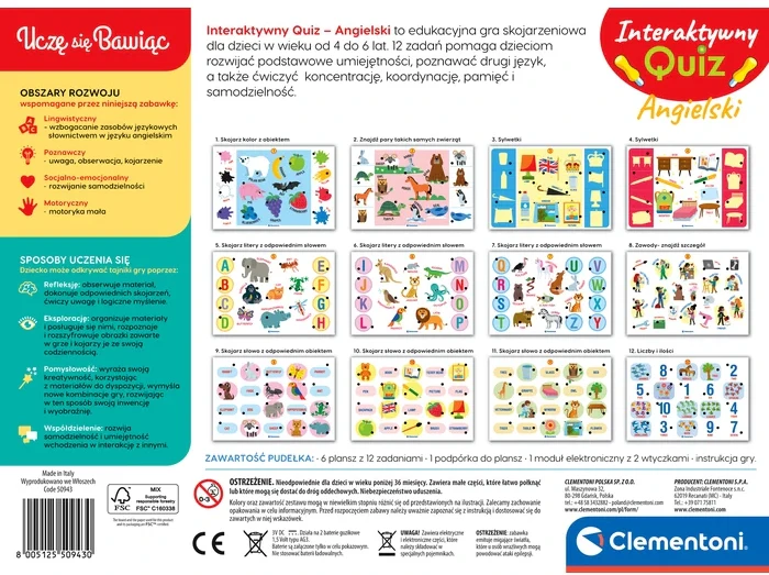 Clementoni Interaktyvus anglų kalbos žaidimas vaikams