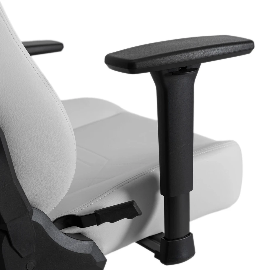 Žaidimų kėdė balta / juoda su TILT mechanizmu – ergonomiška ir stilinga