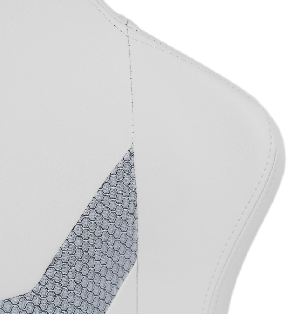 Žaidimų kėdė balta / juoda su TILT mechanizmu – ergonomiška ir stilinga