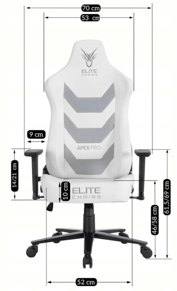 Žaidimų kėdė balta / juoda su TILT mechanizmu – ergonomiška ir stilinga