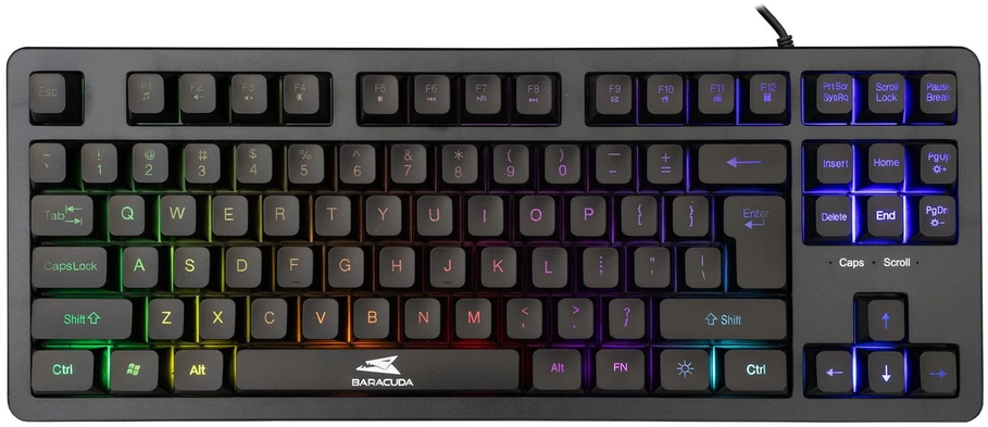 Baracuda membraninė žaidimų klaviatūra KRILL, US išdėstymas, juodos spalvos (BGK-01114)