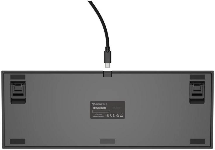 Ausinės Žaidimų klaviatūra GENESIS Thor 404 TKL, USB, QWERTY (amerikietiška tarptautinė), juoda