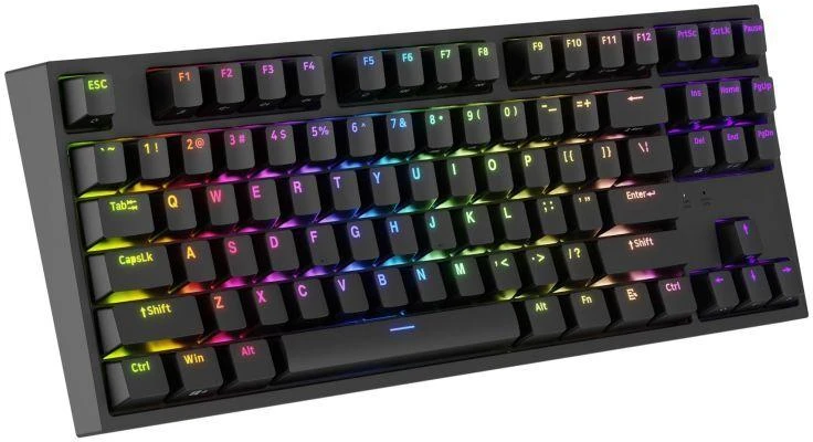 Ausinės Žaidimų klaviatūra GENESIS Thor 404 TKL, USB, QWERTY (amerikietiška tarptautinė), juoda