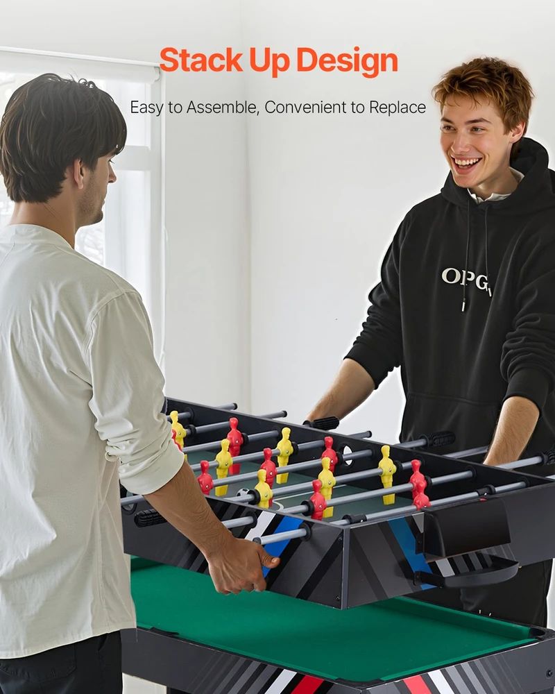 VEVOR 122 cm 4-in-1 stalo žaidimų komplektas