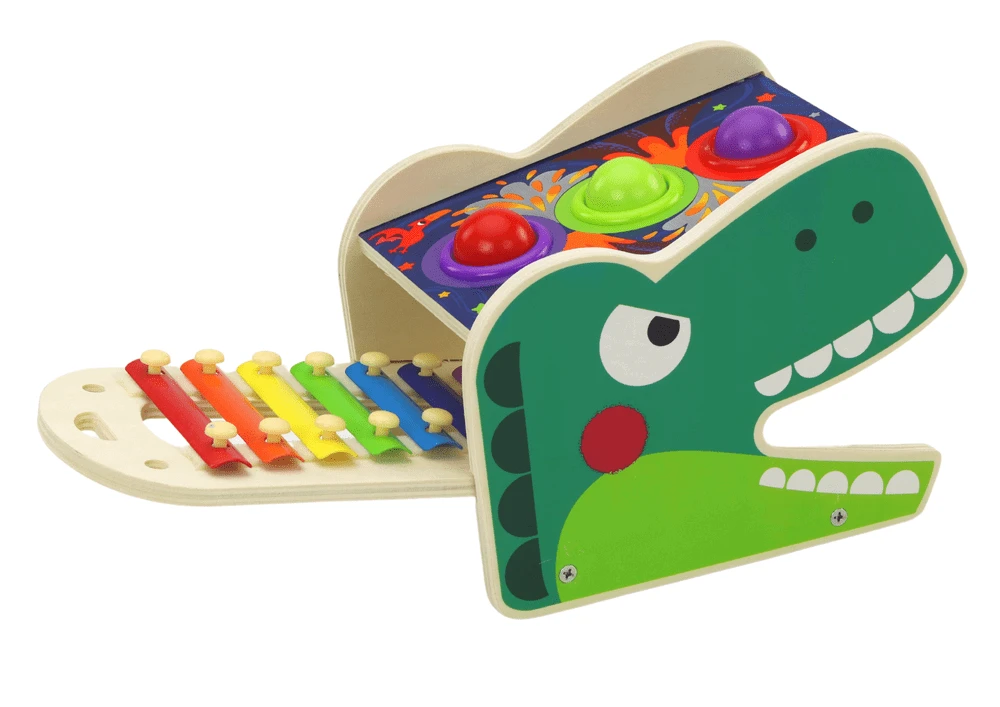Lean Toys Edukacinis muzikinis žaislas Dinozauras