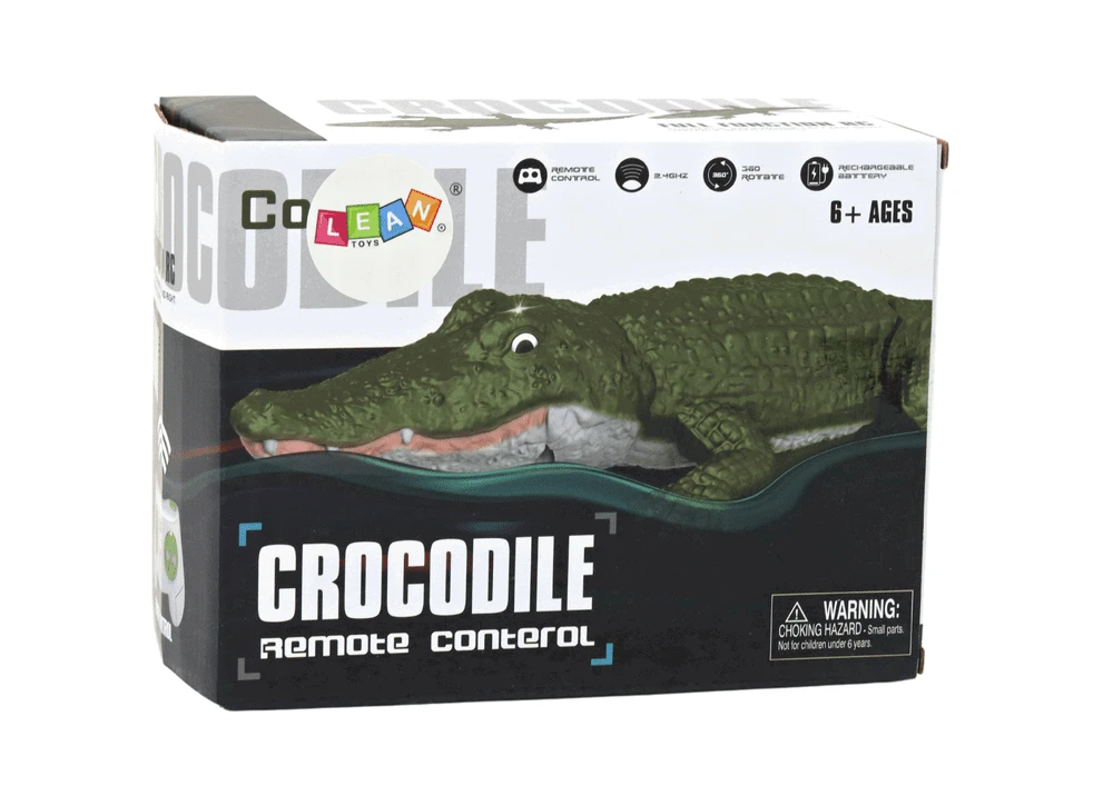 Lean Toys Nuotoliniu būdu valdomas krokodilas, 35 cm