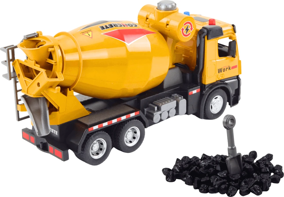 Lean Toys Betono maišyklė su trinties varikliu, šviesomis ir garsais