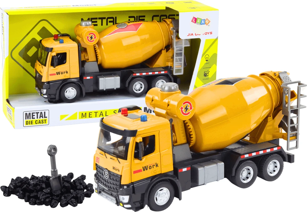 Lean Toys Betono maišyklė su trinties varikliu, šviesomis ir garsais