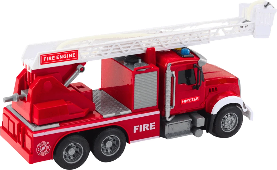 Lean Toys Didelis gaisrinės automobilis su garso, šviesos ir vandens funkcijomis