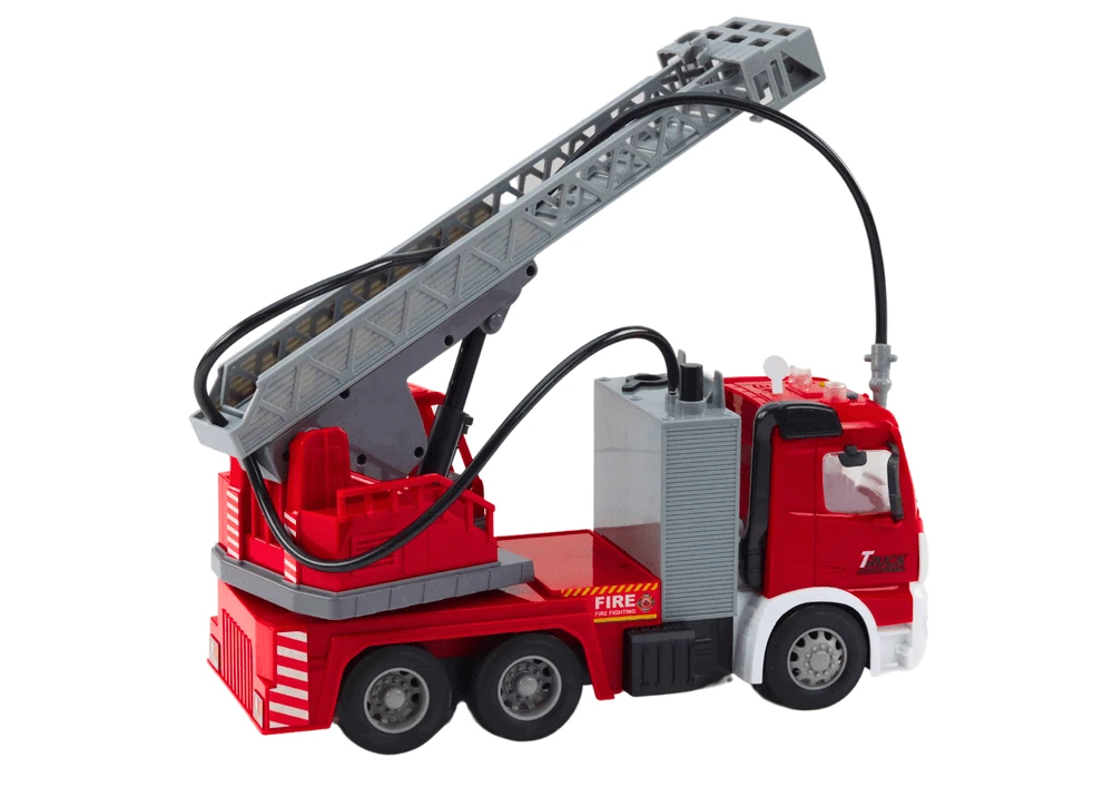 Lean Toys Gaisrinės mašinos su strėle komplektas