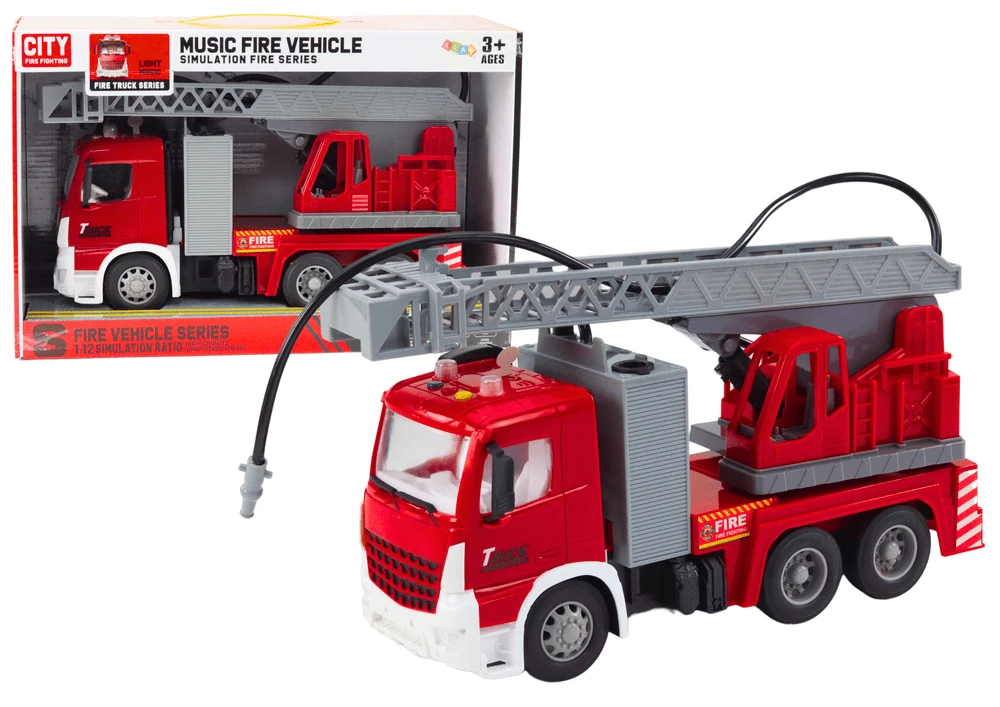 Lean Toys Gaisrinės mašinos su strėle komplektas
