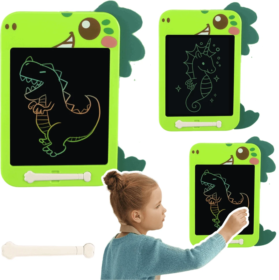 Lean Toys Piešimo planšetė dinozauro formos Znikopis – LCD