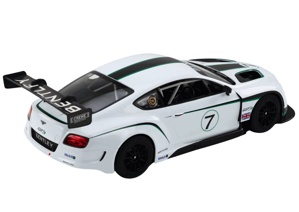 Rastar Nuotoliniu būdu valdomas Bentley Continental GT3 modelis, 1:14, baltas