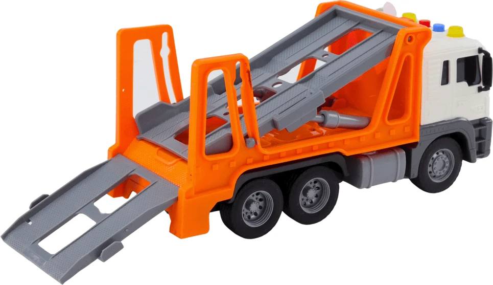 Lean Toys Evakuatorius su šviesomis ir garsais 1:16, oranžinė mašina