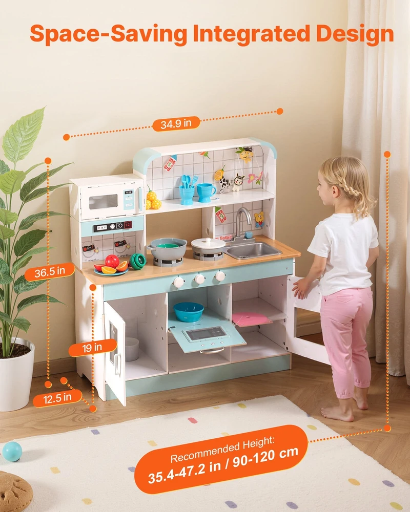 VEVOR Vaikų virtuvės žaidimo rinkinys su 24 priedais