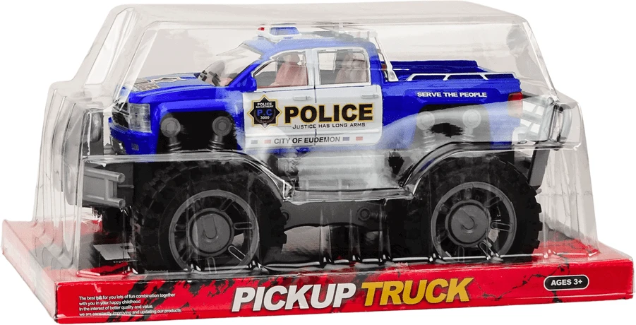 Lean Toys Policijos visureigis su pavara, mėlynas, 31x19x21cm