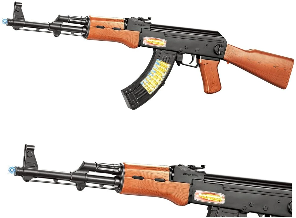 Lean Toys Žaislinis AK-47 Automatas su Šviesos ir Garso Efektais, 68,5 cm