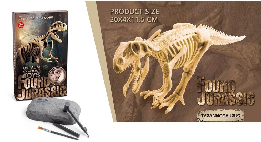 Žaislinis Archeologijos kasinėjimų rinkinys Dinozauro tiranozauro skeletas