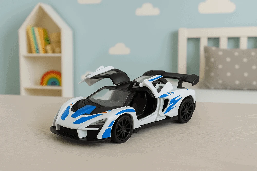 Lean Toys Metalinis sportinis automobilis 1:32 su atidaromomis durimis