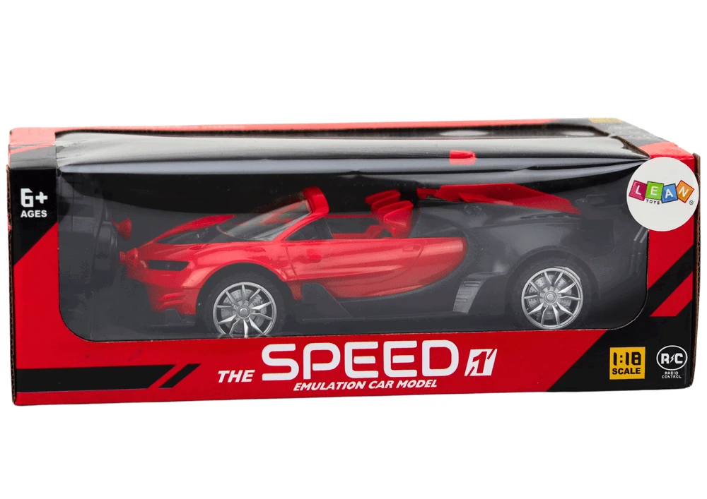 Lean Toys Nuotoliniu būdu valdomas sportinis automobilis RC 1:18, raudonas