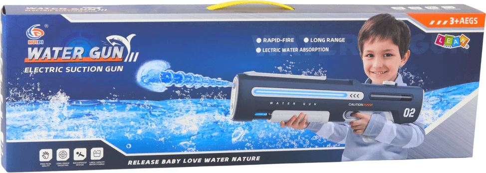 Žaislinis elektrinis vandens šautuvas, 1 l, 62 cm, baltas ir pilkas
