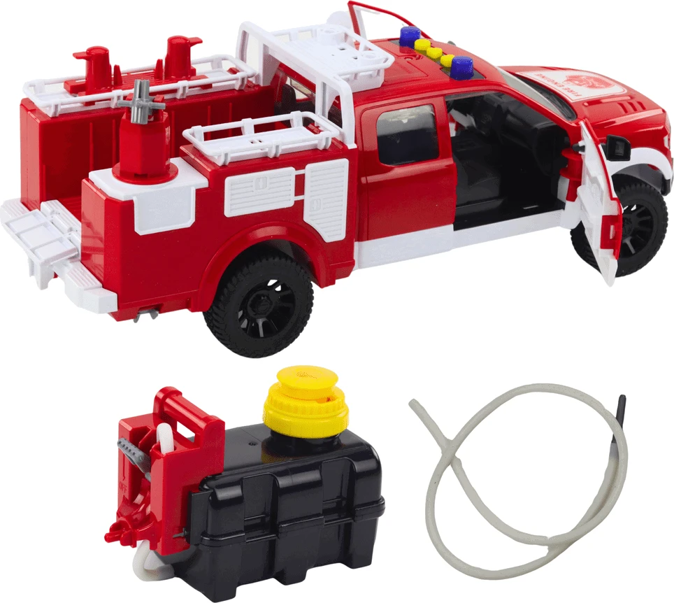 Lean Toys Gaisrinės mašina vaikams su vandens purškimo funkcija, 35 cm