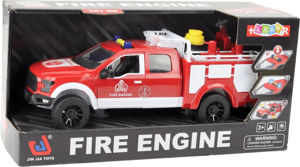 Lean Toys Gaisrinės mašina vaikams su vandens purškimo funkcija, 35 cm