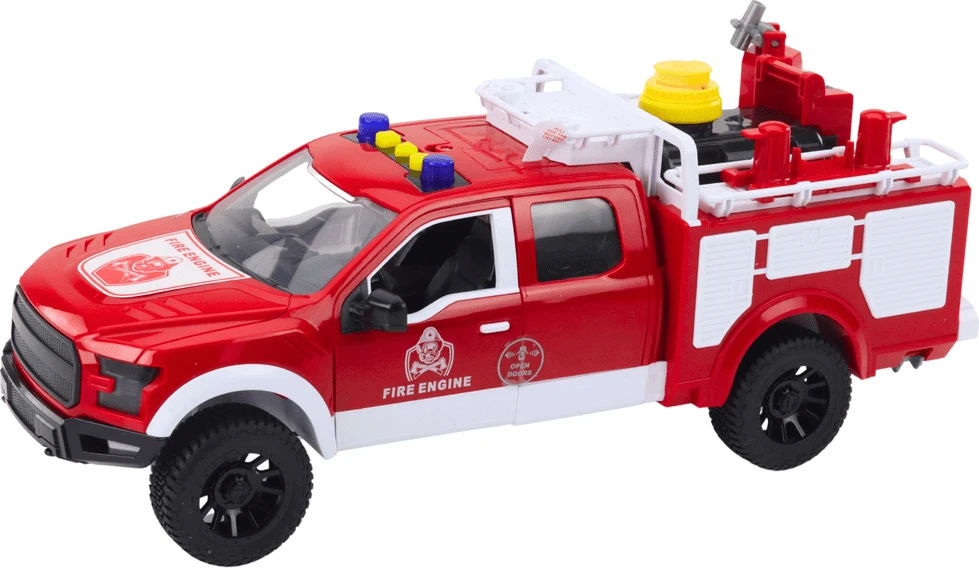 Lean Toys Gaisrinės mašina vaikams su vandens purškimo funkcija, 35 cm