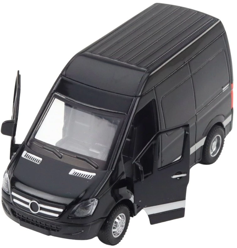Lean Toys Juodas metalinis sunkvežimis su garsais ir šviesomis, 12x6x7 cm
