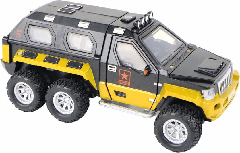 Žaislinis karinis automobilis su patranka viduje Lean Toys, 18x7x9,5 cm, 1 vnt