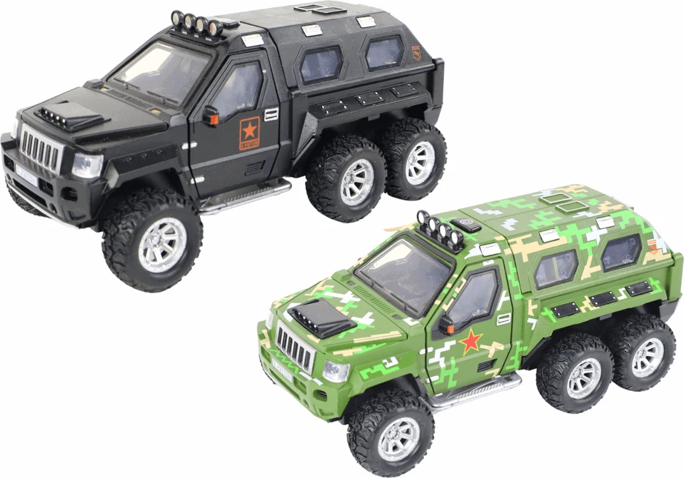 Žaislinis karinis automobilis su patranka viduje Lean Toys, 18x7x9,5 cm, 1 vnt