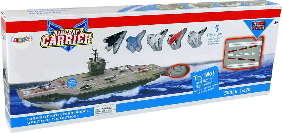 Lėktuvnešis su priedais Lean toys
