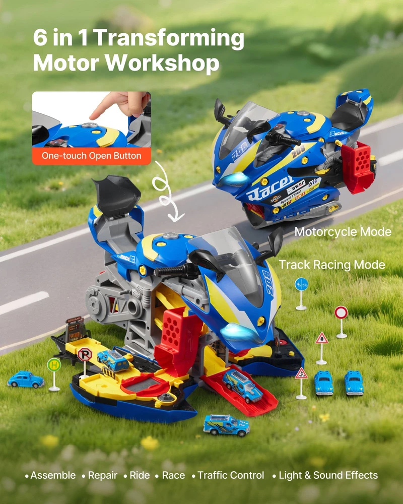 VEVOR Vaikiška motociklo variklio dirbtuvė, 25 dalys