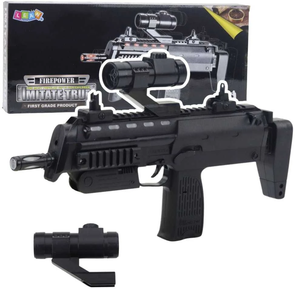 Lean Toys Žaislinis šautuvas su šviesų ir garso efektais, 41 cm
