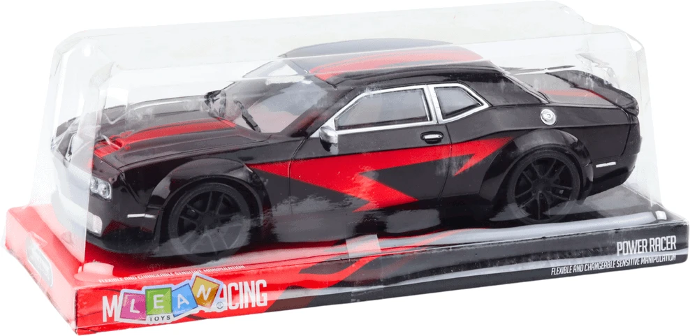 Lean Toys Juodas ir raudonas sportinis automobilis, 28x11.5x7.5 cm