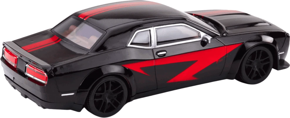 Lean Toys Juodas ir raudonas sportinis automobilis, 28x11.5x7.5 cm