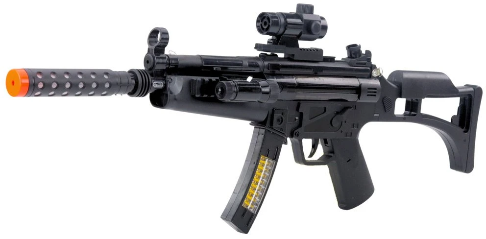 Lean Toys Žaislinis šautuvas vaikams su šviesomis ir garsais, 73 cm