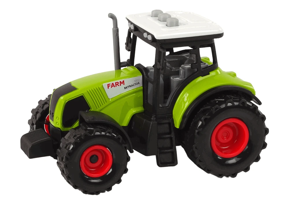 Lean Toys Ūkininko traktorių rinkinys su 2 priekabomis