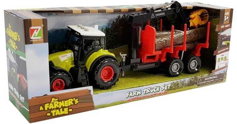 Lean Toys Traktorius su priekaba