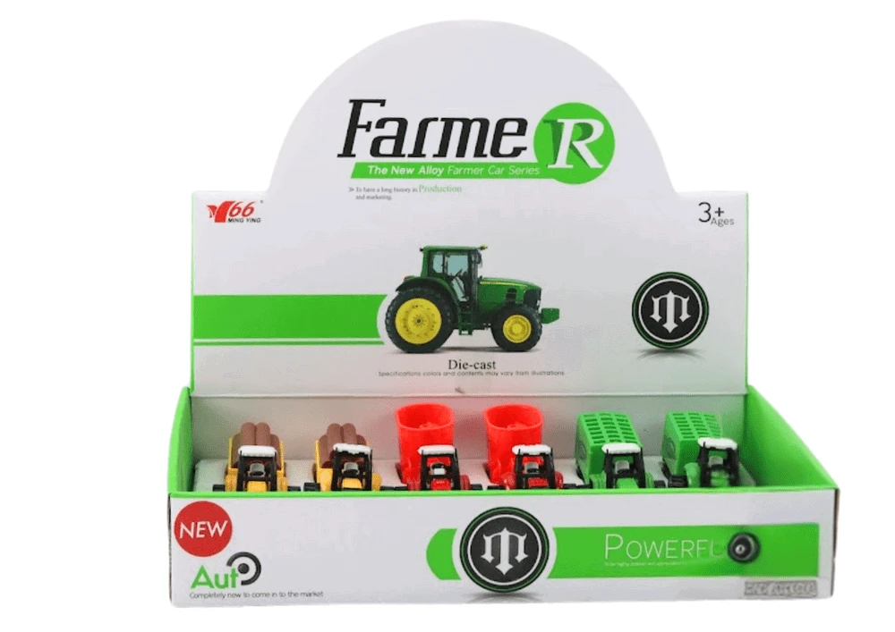 Žaislinis traktorius su priedais Lean Toys