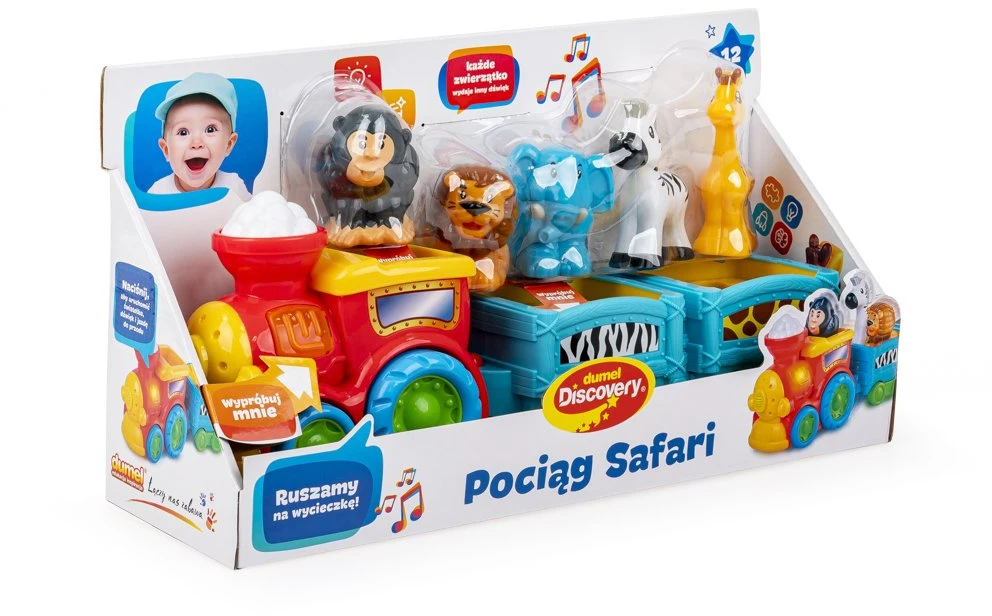 Žaislinis traukinukas su gyvūnų figūrėlėmis Dumel Safari