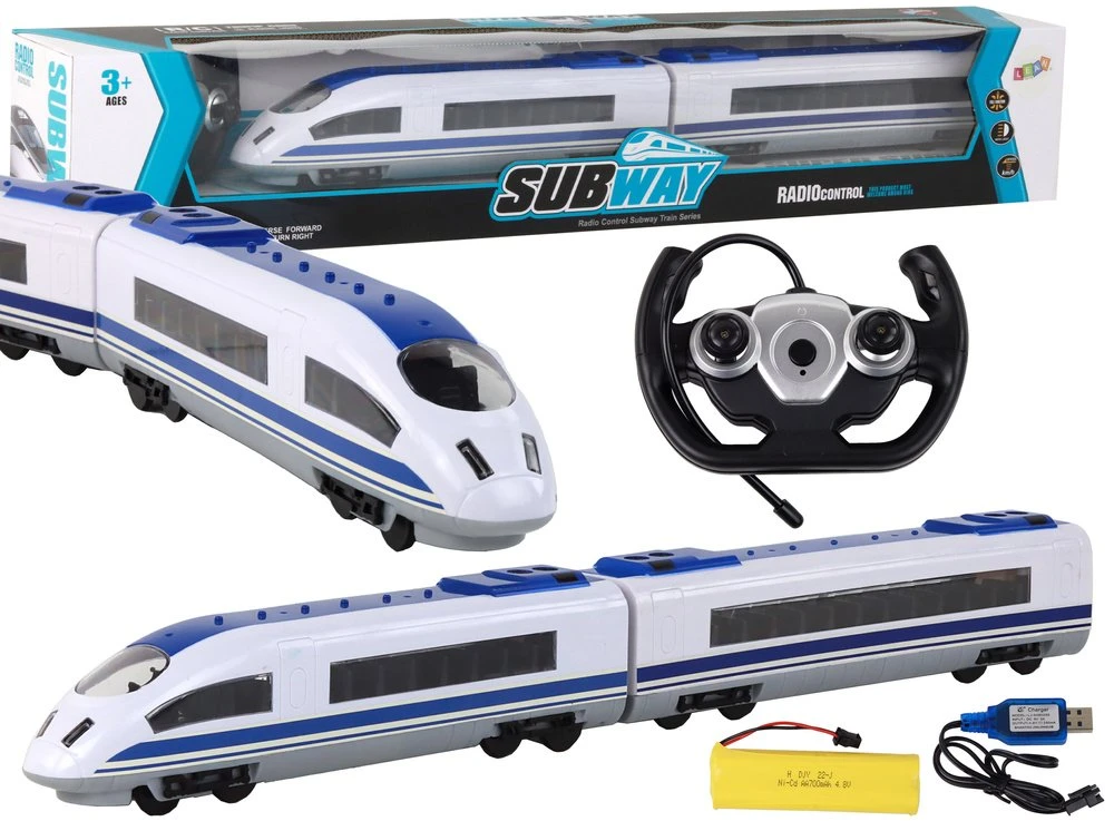 Lean Toys Nuotoliniu būdu valdomas traukinys su apšvietimu, 65 cm