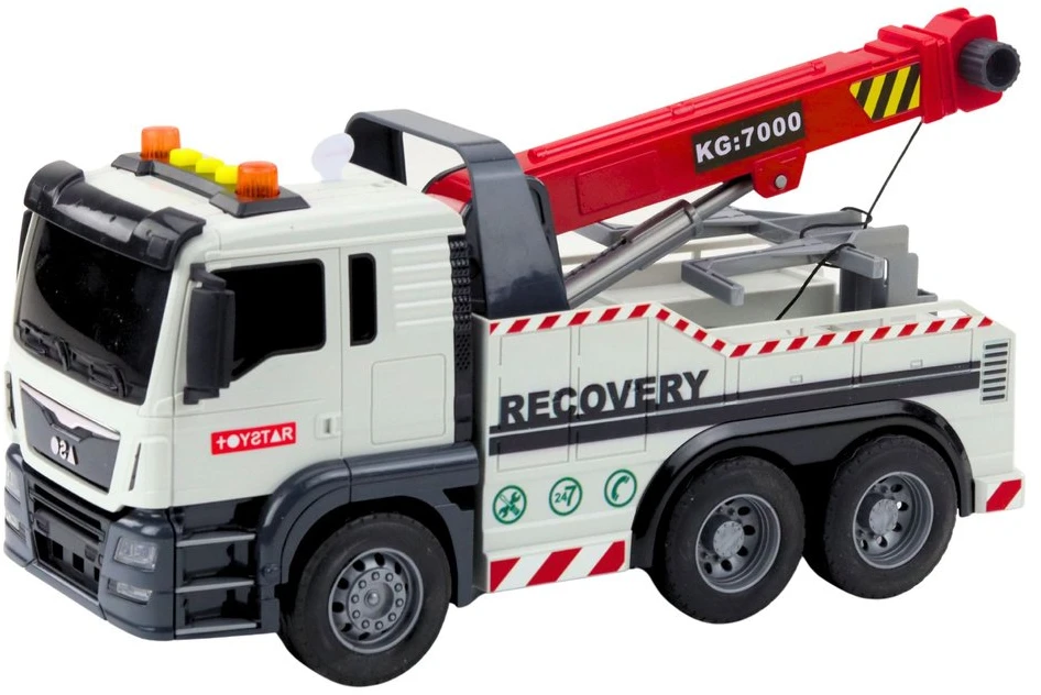 Lean Toys Kranas su reguliuojama strėle, šviesomis ir garsais