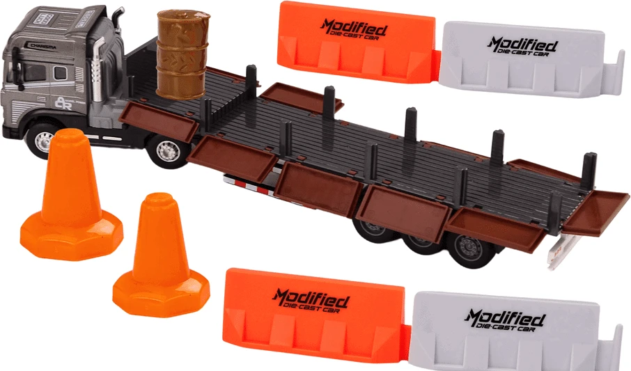 Lean Toys 1:24 Sunkvežimis su Priekaba ir Garso Efektais